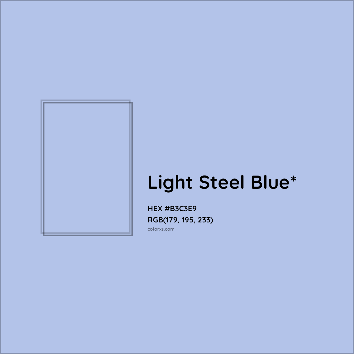 #B3C3E9 hex color. RGB, RYB, CMYK, HSL, HSV codes and color conversions. Matching color names, palettes, paints.