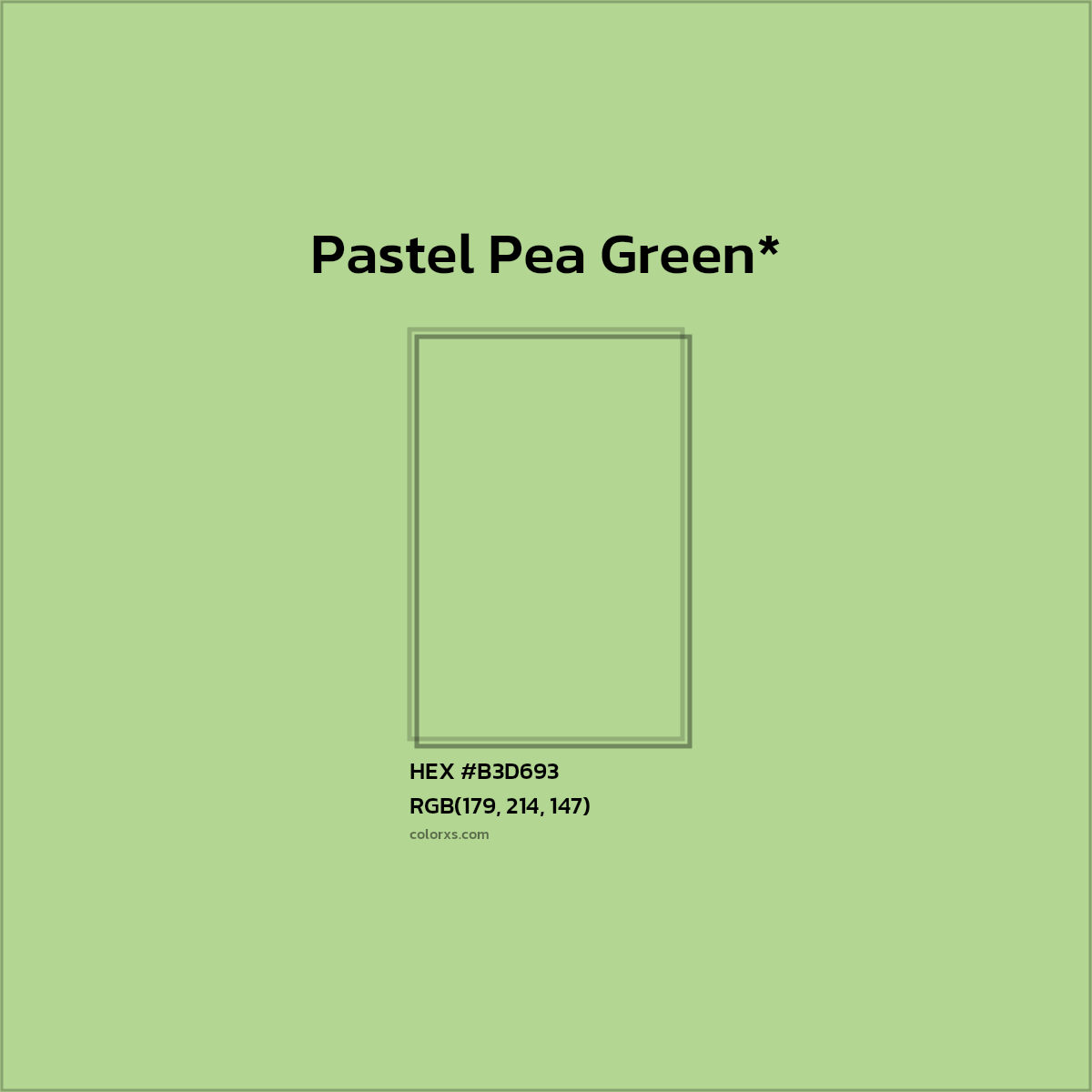 #B3D693 hex color. RGB, RYB, CMYK, HSL, HSV codes and color conversions. Matching color names, palettes, paints.