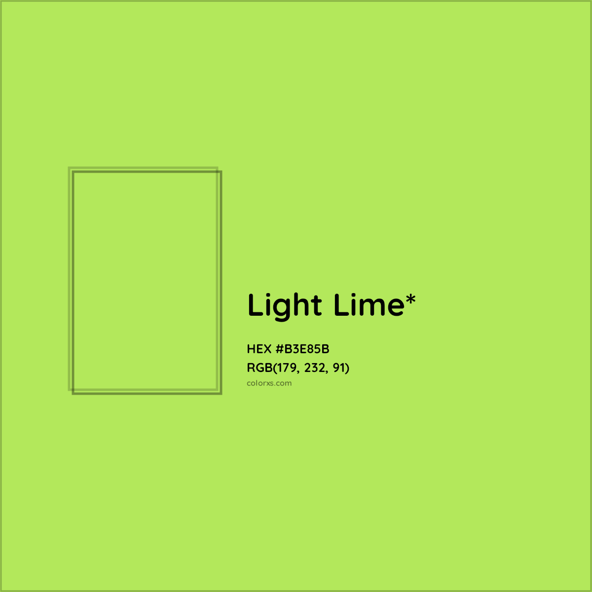#B3E85B hex color. RGB, RYB, CMYK, HSL, HSV codes and color conversions. Matching color names, palettes, paints.