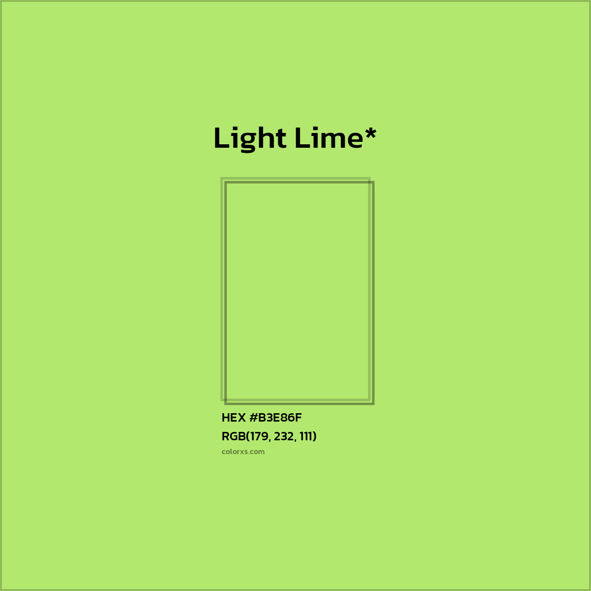 #B3E86F hex color. RGB, RYB, CMYK, HSL, HSV codes and color conversions. Matching color names, palettes, paints.