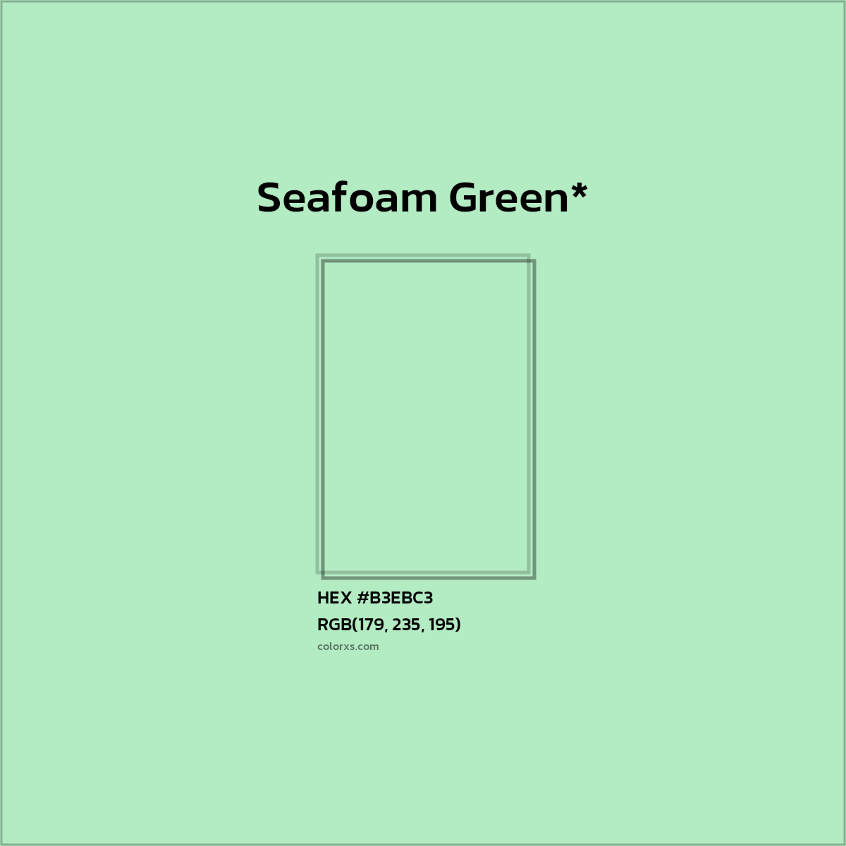 #B3EBC3 hex color. RGB, RYB, CMYK, HSL, HSV codes and color conversions. Matching color names, palettes, paints.