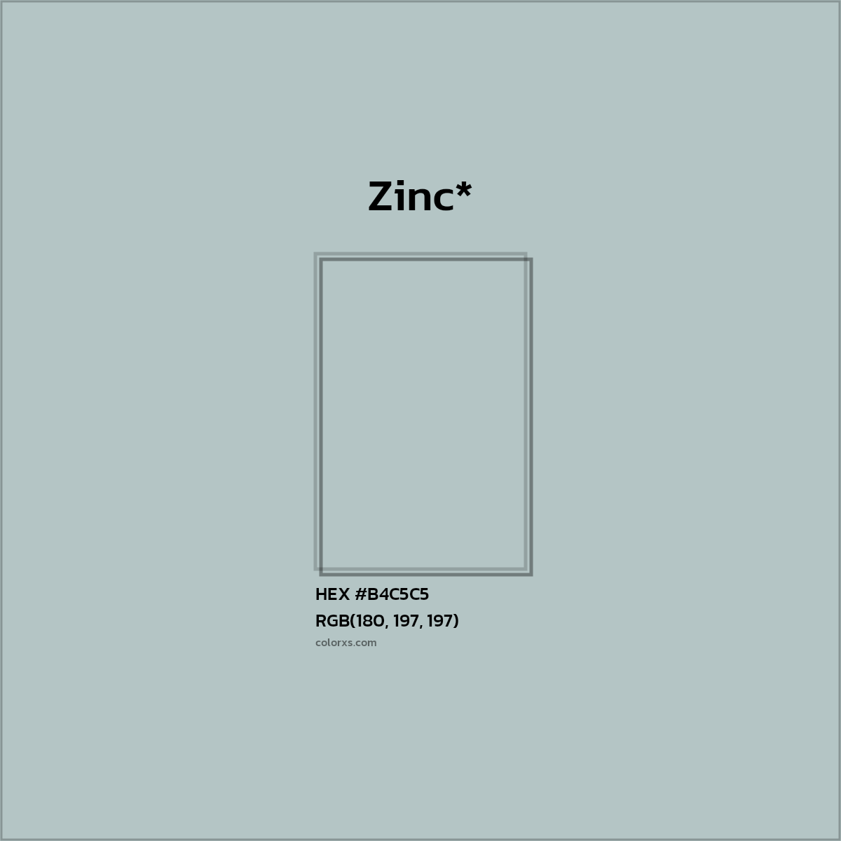 #B4C5C5 hex color. RGB, RYB, CMYK, HSL, HSV codes and color conversions. Matching color names, palettes, paints.