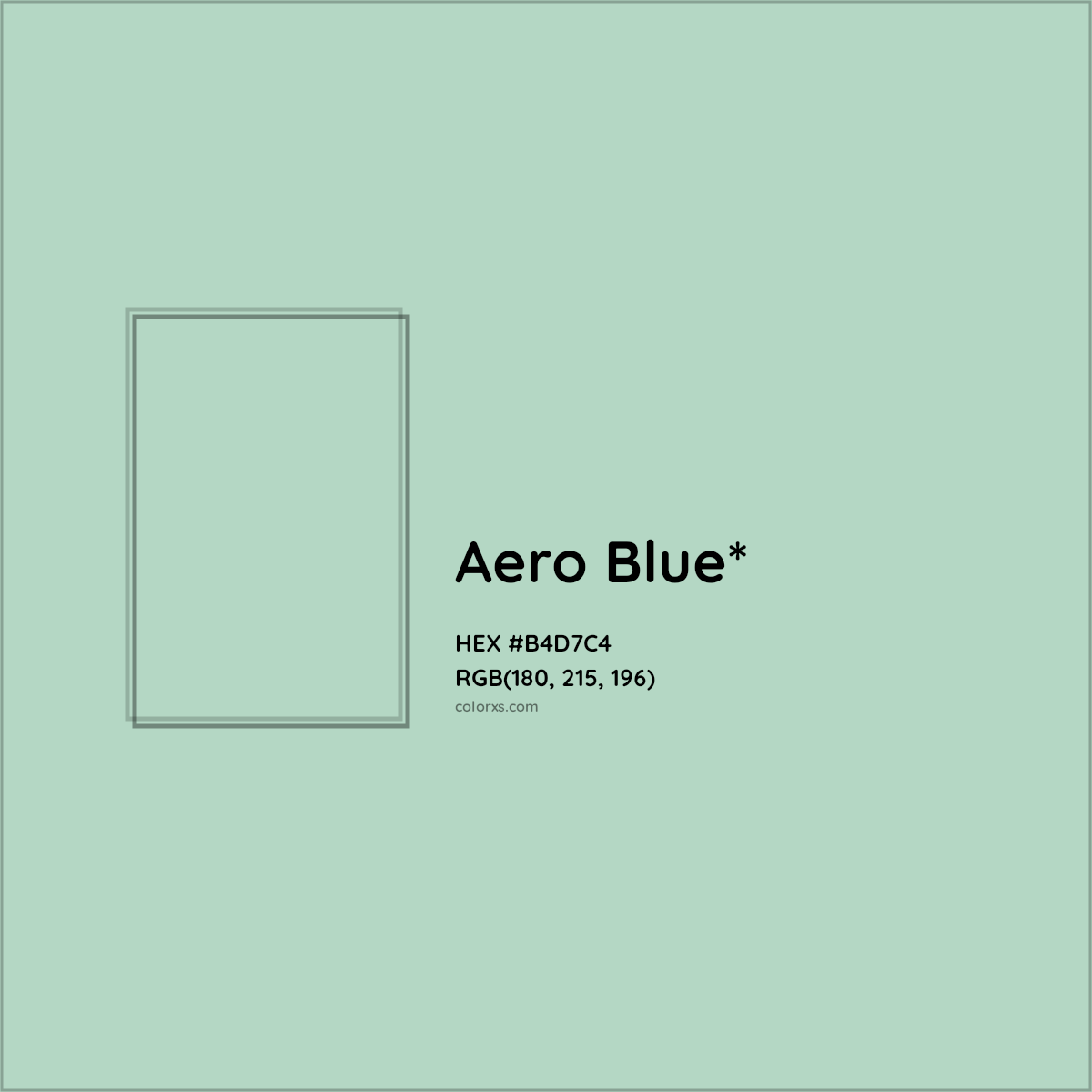#B4D7C4 hex color. RGB, RYB, CMYK, HSL, HSV codes and color conversions. Matching color names, palettes, paints.