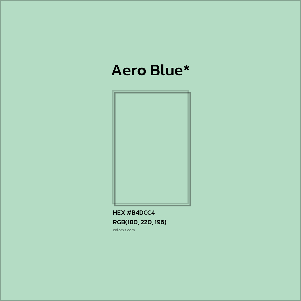 #B4DCC4 hex color. RGB, RYB, CMYK, HSL, HSV codes and color conversions. Matching color names, palettes, paints.