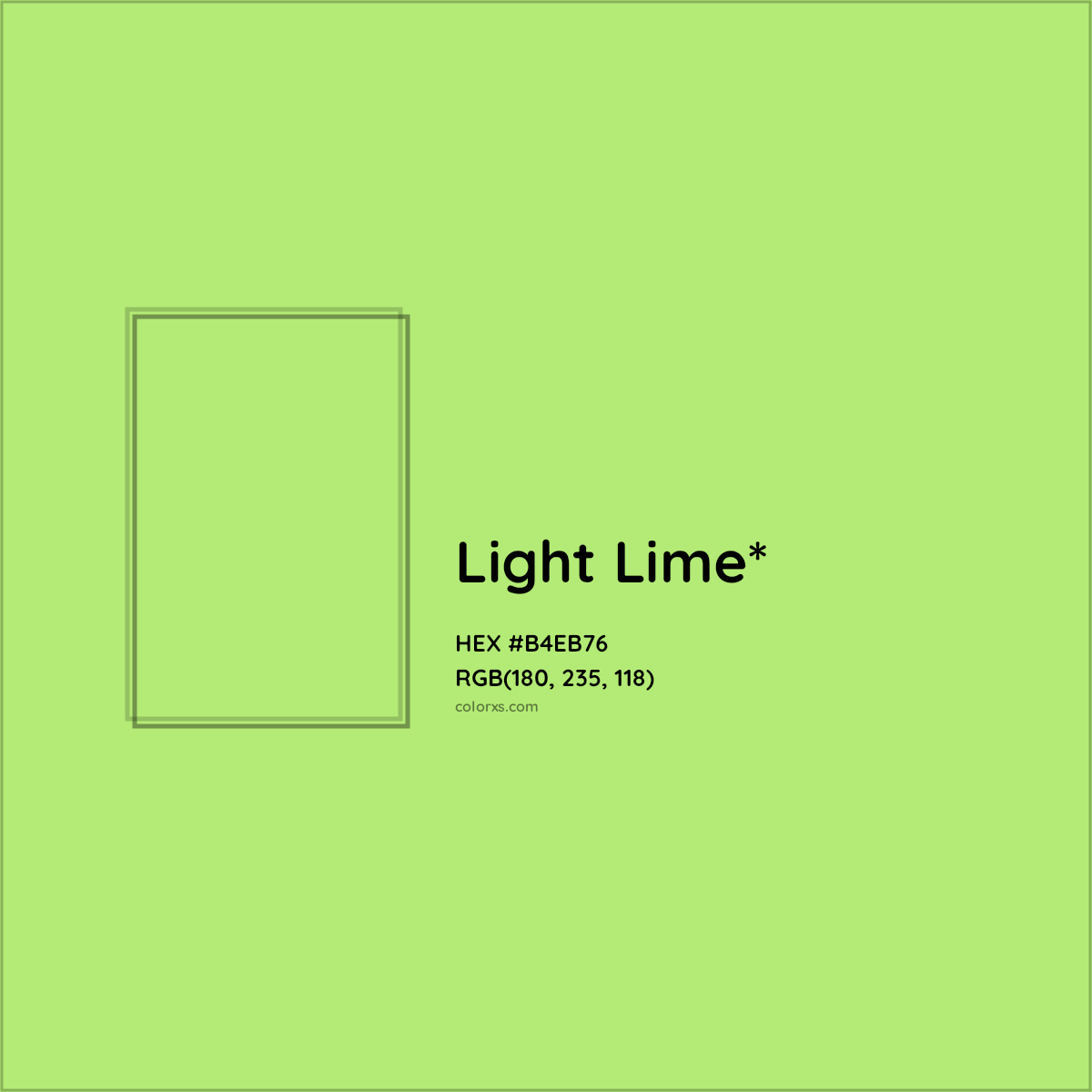 #B4EB76 hex color. RGB, RYB, CMYK, HSL, HSV codes and color conversions. Matching color names, palettes, paints.