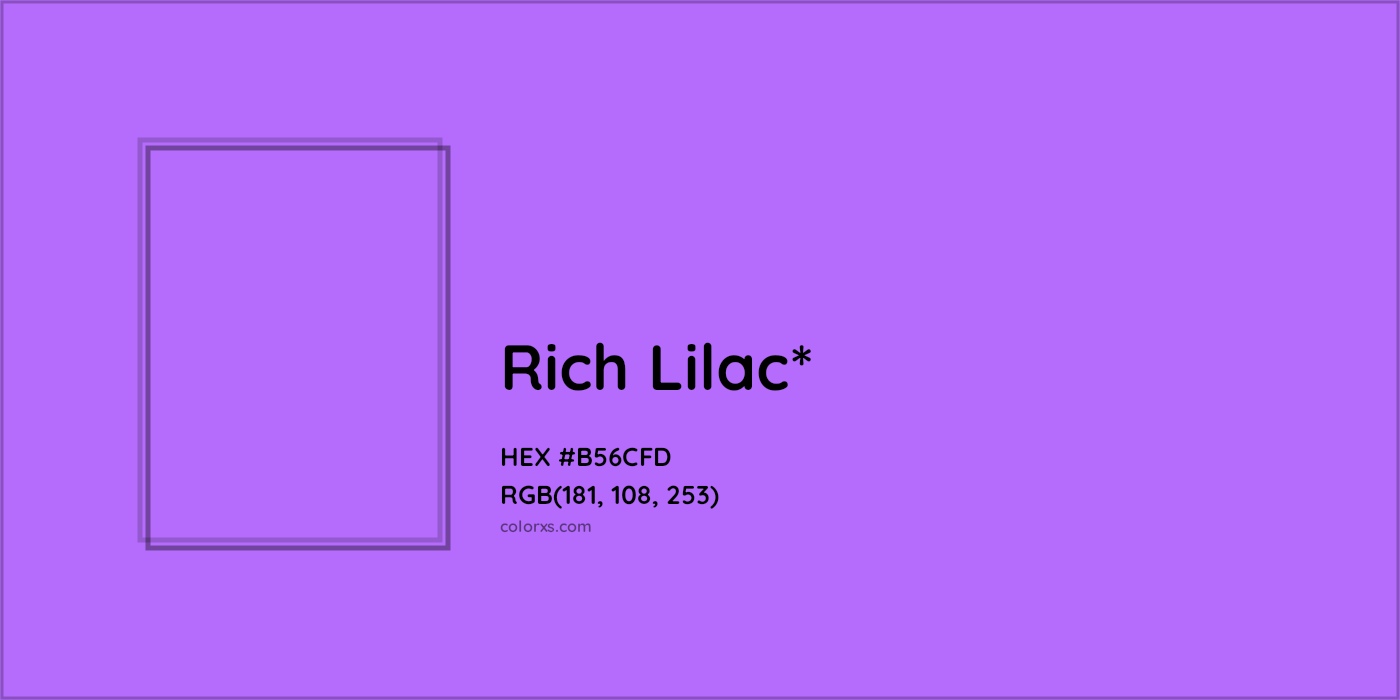 #B56CFD hex color. RGB, RYB, CMYK, HSL, HSV codes and color conversions. Matching color names, palettes, paints.