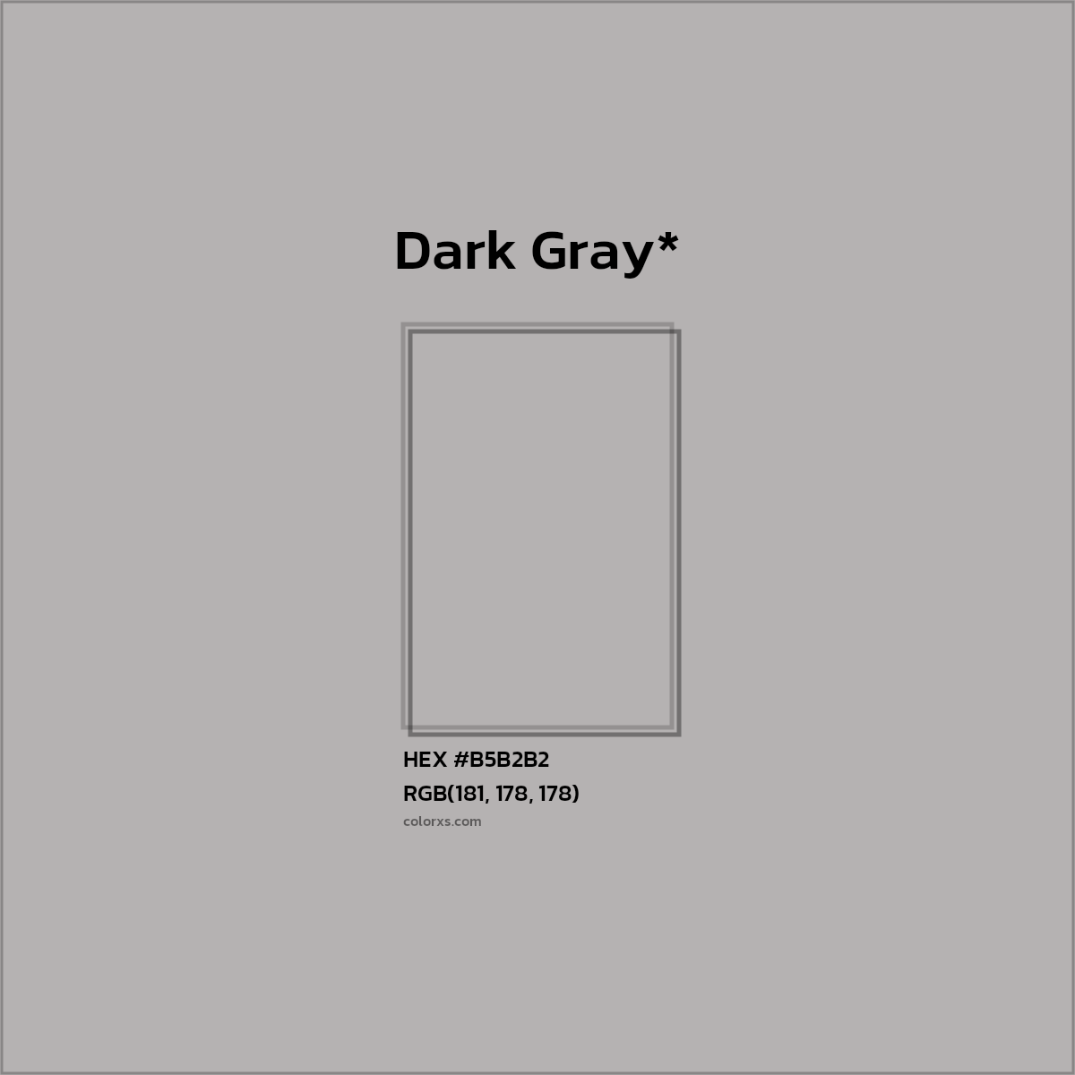 #B5B2B2 hex color. RGB, RYB, CMYK, HSL, HSV codes and color conversions. Matching color names, palettes, paints.