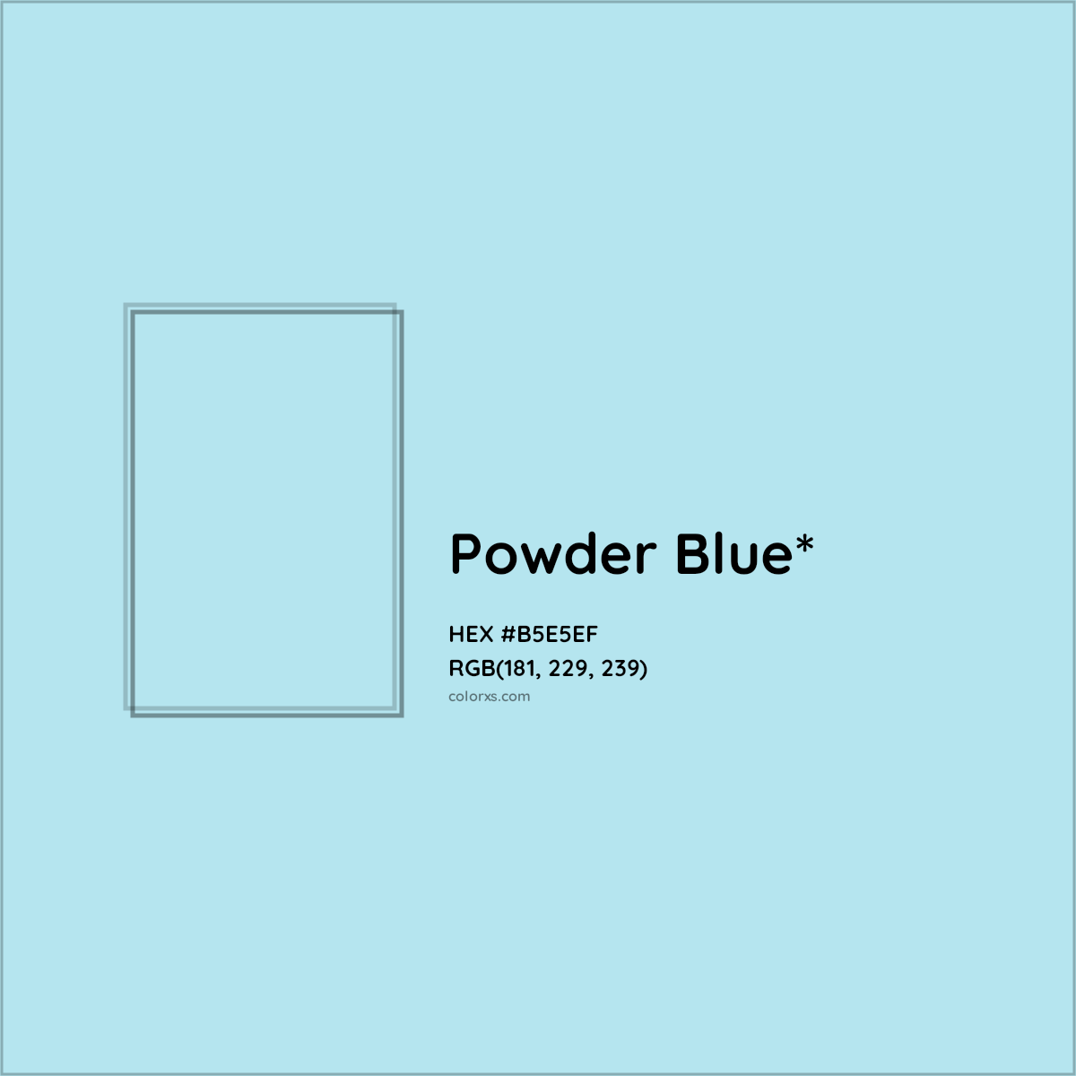 #B5E5EF hex color. RGB, RYB, CMYK, HSL, HSV codes and color conversions. Matching color names, palettes, paints.