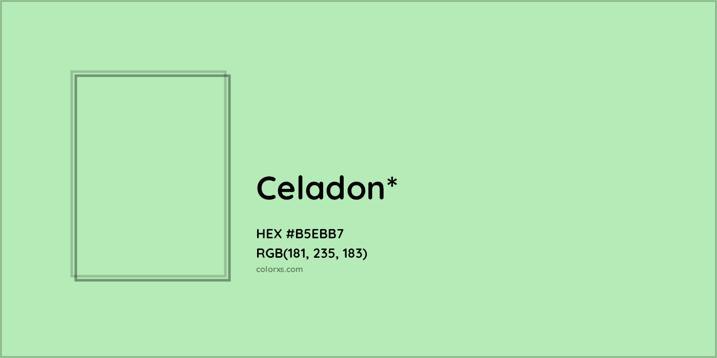 #B5EBB7 hex color. RGB, RYB, CMYK, HSL, HSV codes and color conversions. Matching color names, palettes, paints.