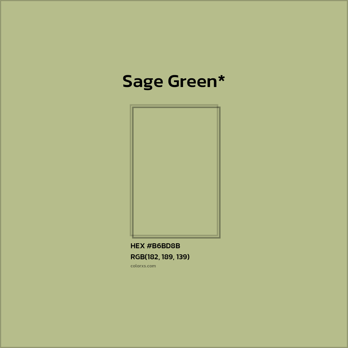 #B6BD8B hex color. RGB, RYB, CMYK, HSL, HSV codes and color conversions. Matching color names, palettes, paints.