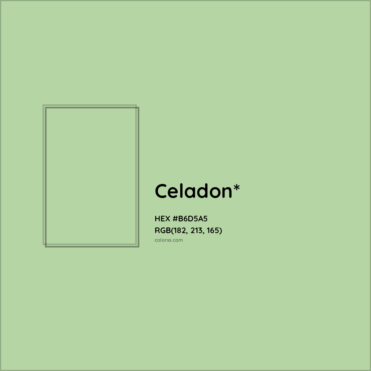 #B6D5A5 hex color. RGB, RYB, CMYK, HSL, HSV codes and color conversions. Matching color names, palettes, paints.