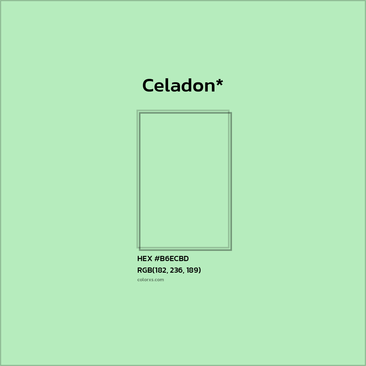 #B6ECBD hex color. RGB, RYB, CMYK, HSL, HSV codes and color conversions. Matching color names, palettes, paints.