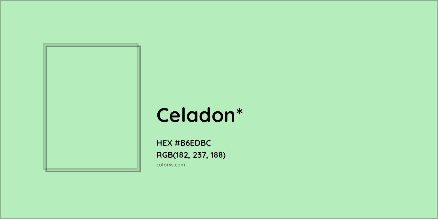 #B6EDBC hex color. RGB, RYB, CMYK, HSL, HSV codes and color conversions. Matching color names, palettes, paints.