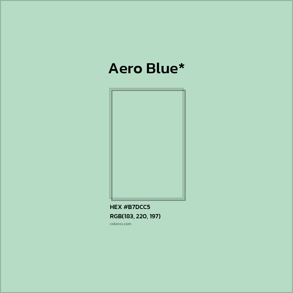 #B7DCC5 hex color. RGB, RYB, CMYK, HSL, HSV codes and color conversions. Matching color names, palettes, paints.