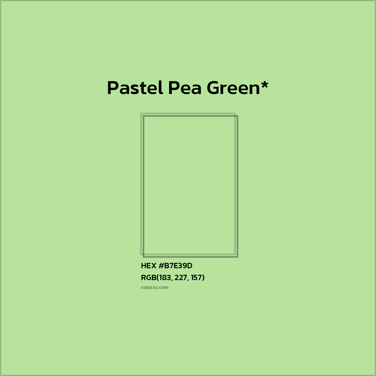 #B7E39D hex color. RGB, RYB, CMYK, HSL, HSV codes and color conversions. Matching color names, palettes, paints.
