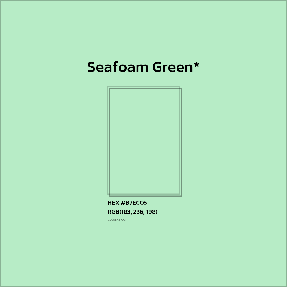 #B7ECC6 hex color. RGB, RYB, CMYK, HSL, HSV codes and color conversions. Matching color names, palettes, paints.