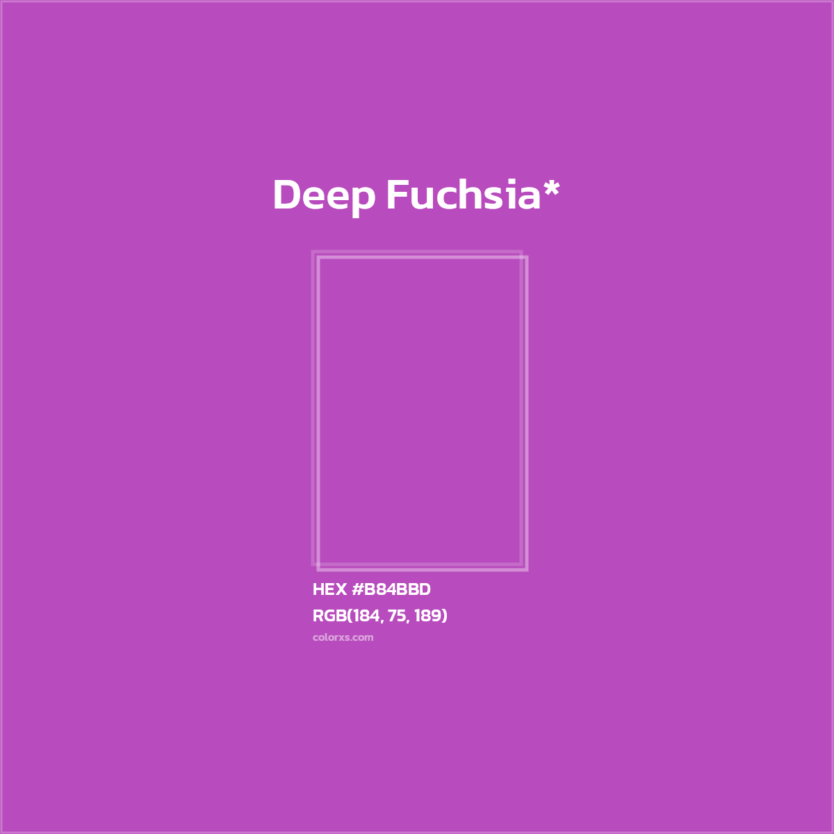 #B84BBD hex color. RGB, RYB, CMYK, HSL, HSV codes and color conversions. Matching color names, palettes, paints.