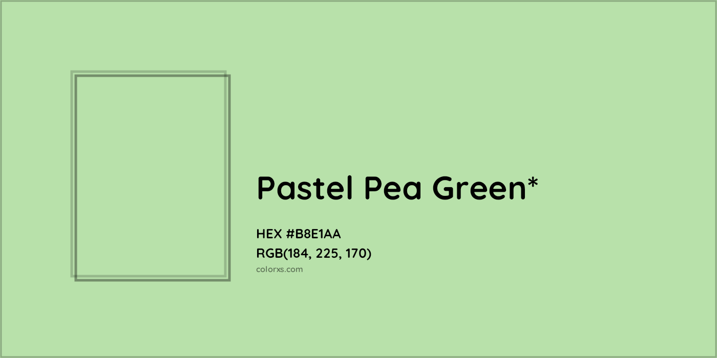 #B8E1AA hex color. RGB, RYB, CMYK, HSL, HSV codes and color conversions. Matching color names, palettes, paints.
