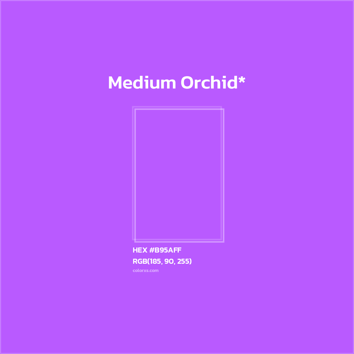 #B95AFF hex color. RGB, RYB, CMYK, HSL, HSV codes and color conversions. Matching color names, palettes, paints.