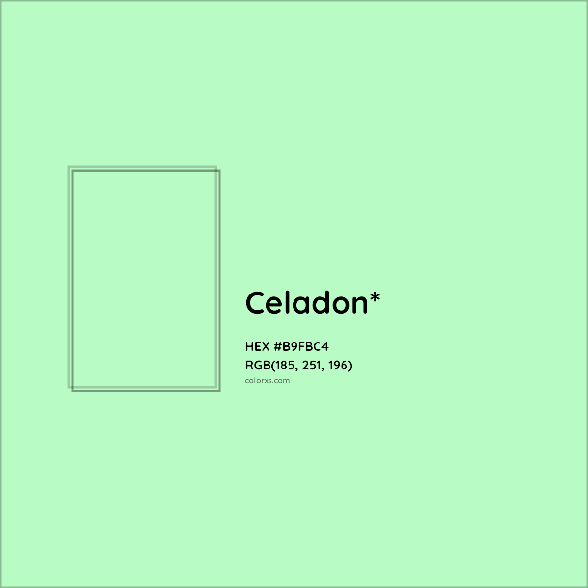#B9FBC4 hex color. RGB, RYB, CMYK, HSL, HSV codes and color conversions. Matching color names, palettes, paints.