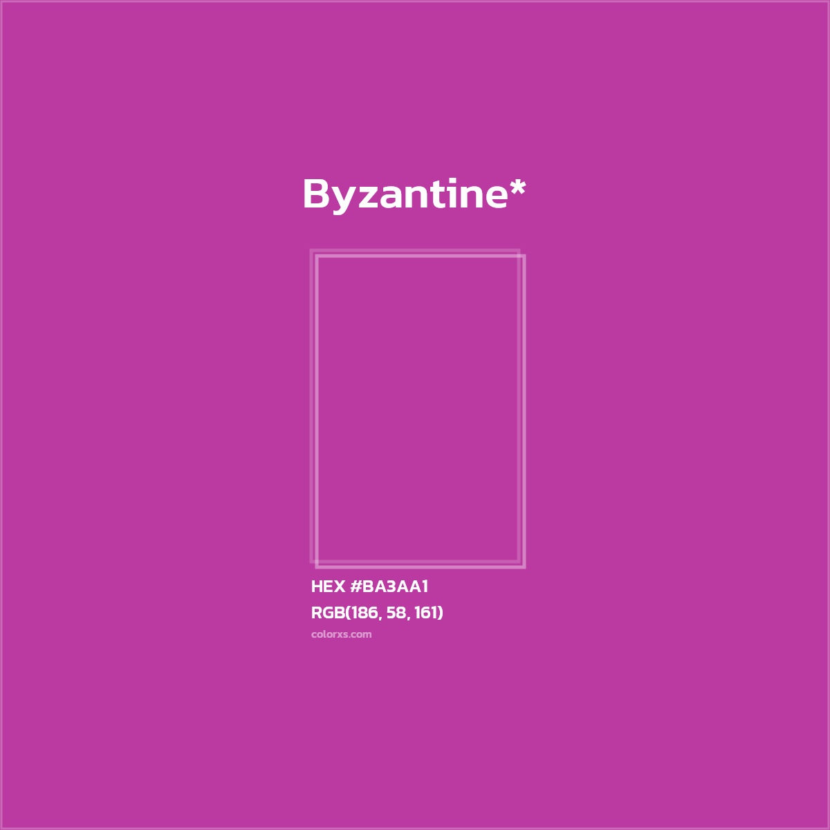 #BA3AA1 hex color. RGB, RYB, CMYK, HSL, HSV codes and color conversions. Matching color names, palettes, paints.