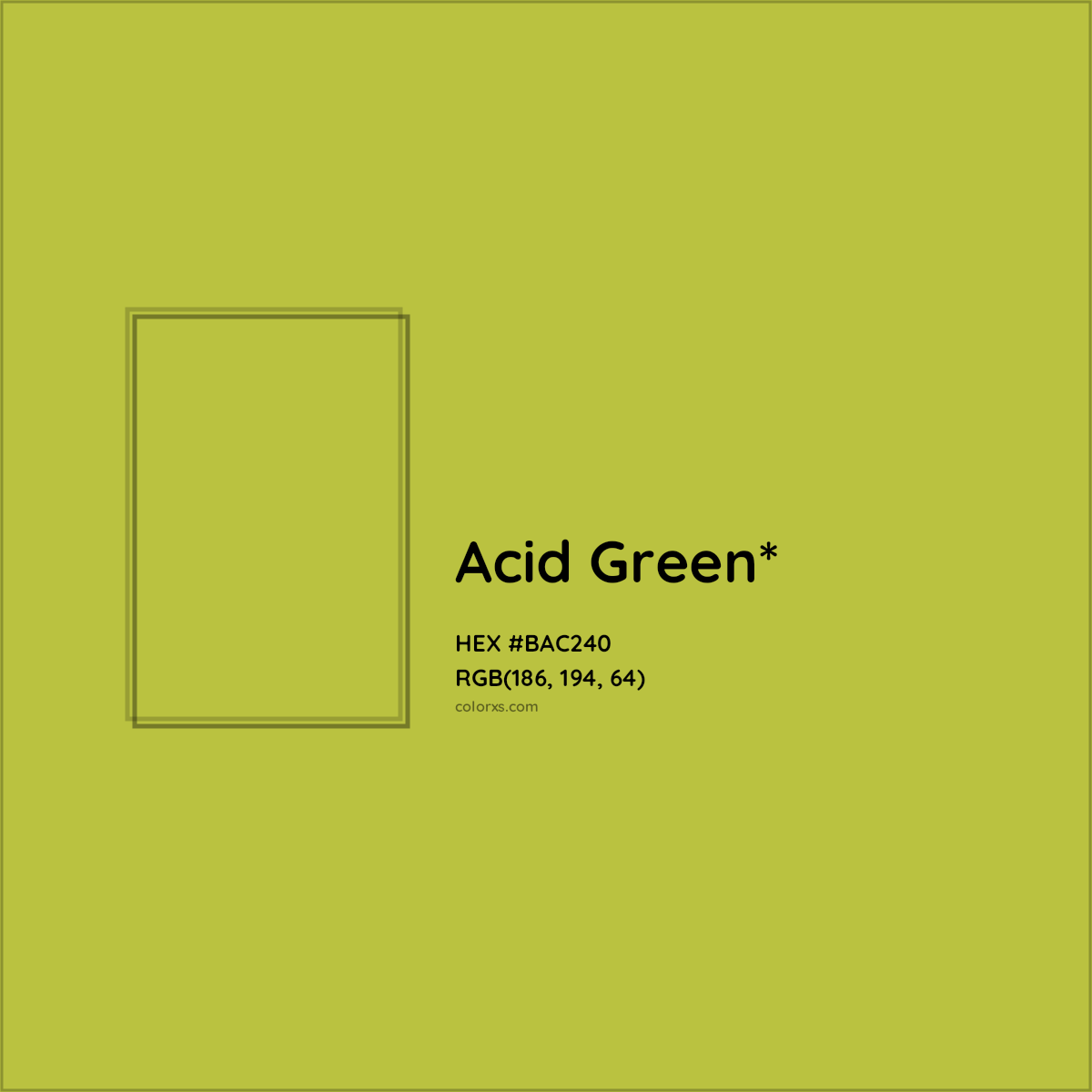 #BAC240 hex color. RGB, RYB, CMYK, HSL, HSV codes and color conversions. Matching color names, palettes, paints.