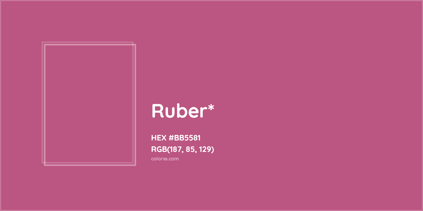 #BB5581 hex color. RGB, RYB, CMYK, HSL, HSV codes and color conversions. Matching color names, palettes, paints.