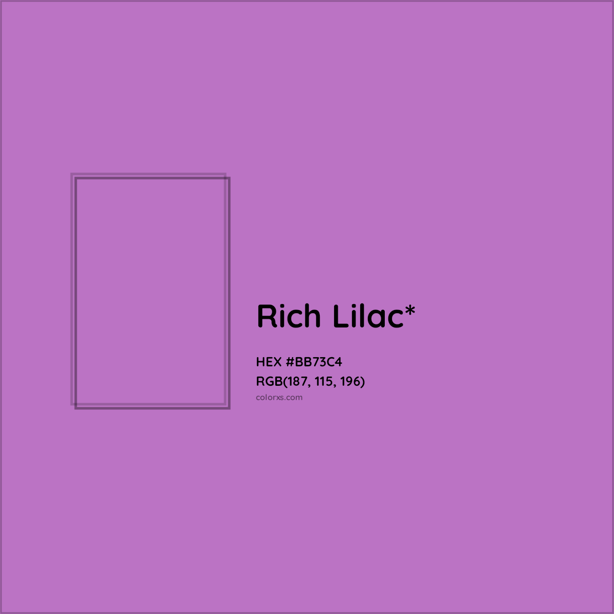 #BB73C4 hex color. RGB, RYB, CMYK, HSL, HSV codes and color conversions. Matching color names, palettes, paints.