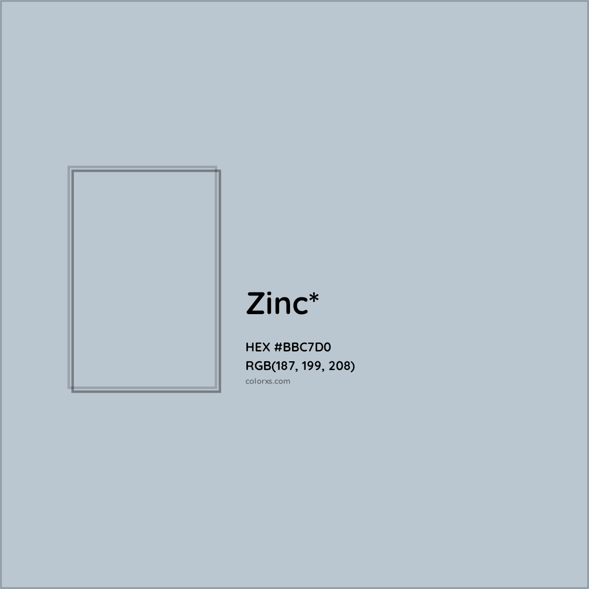 #BBC7D0 hex color. RGB, RYB, CMYK, HSL, HSV codes and color conversions. Matching color names, palettes, paints.