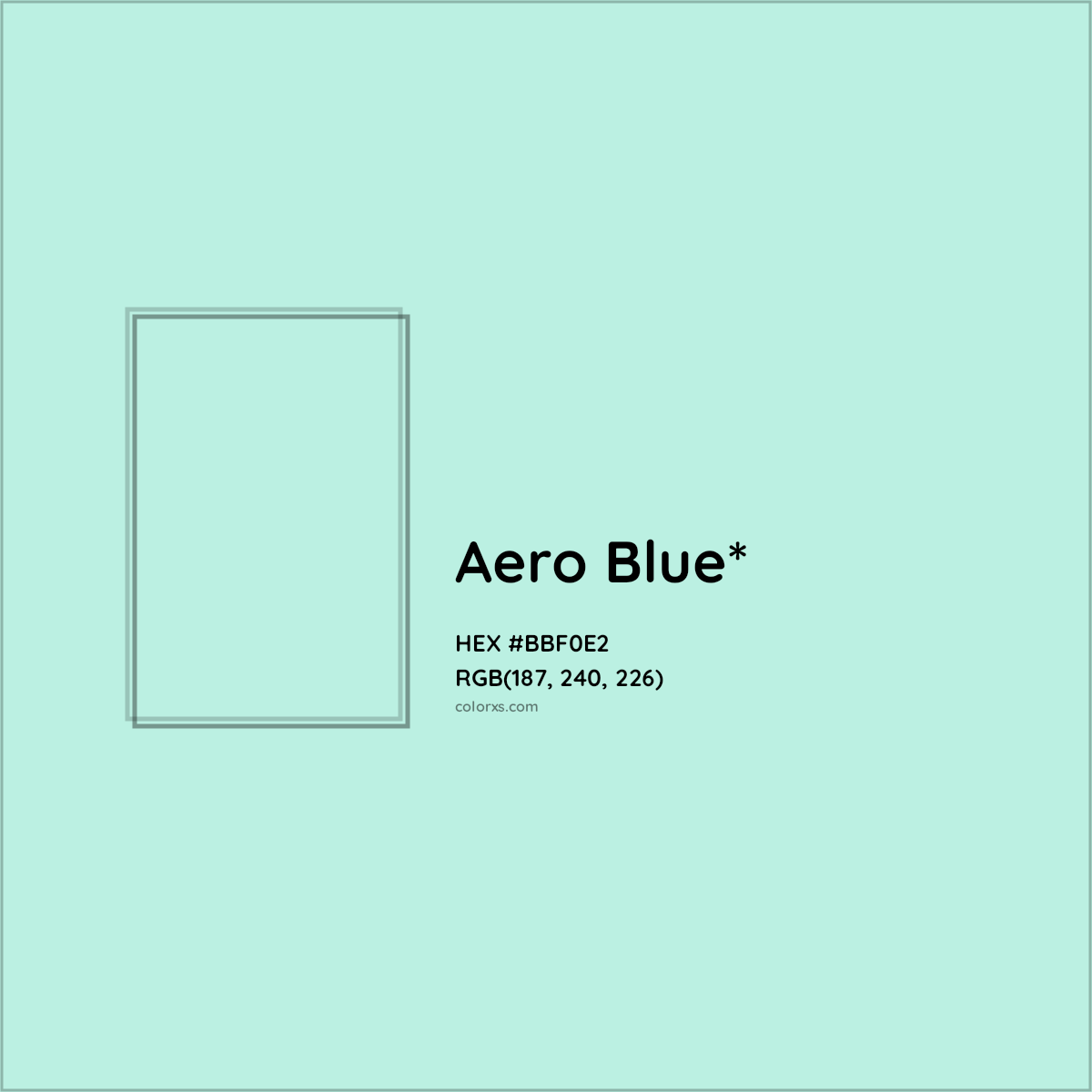 #BBF0E2 hex color. RGB, RYB, CMYK, HSL, HSV codes and color conversions. Matching color names, palettes, paints.