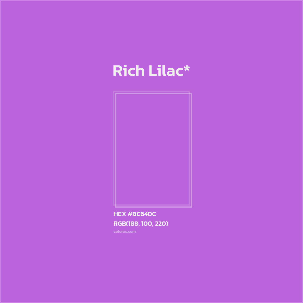 #BC64DC hex color. RGB, RYB, CMYK, HSL, HSV codes and color conversions. Matching color names, palettes, paints.