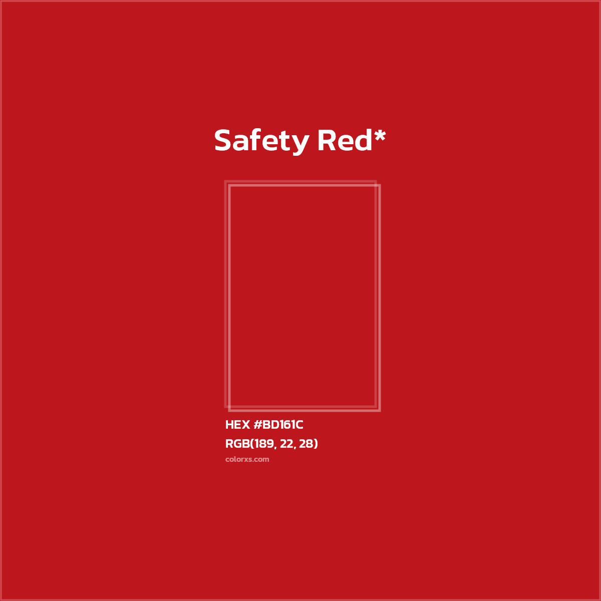 #BD161C hex color. RGB, RYB, CMYK, HSL, HSV codes and color conversions. Matching color names, palettes, paints.