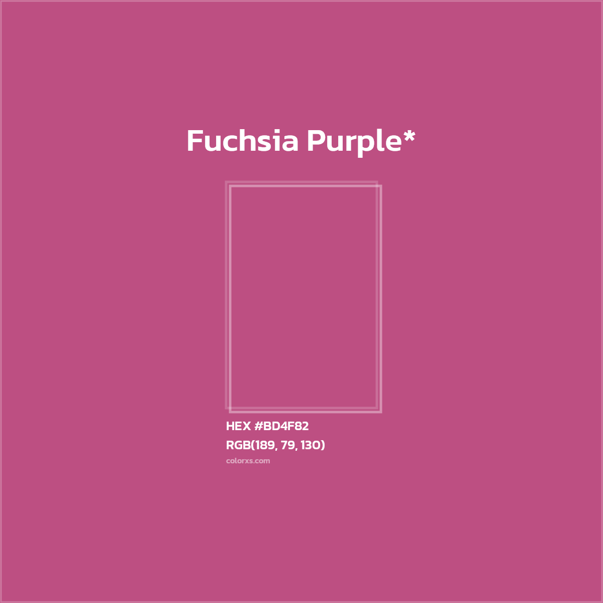 #BD4F82 hex color. RGB, RYB, CMYK, HSL, HSV codes and color conversions. Matching color names, palettes, paints.