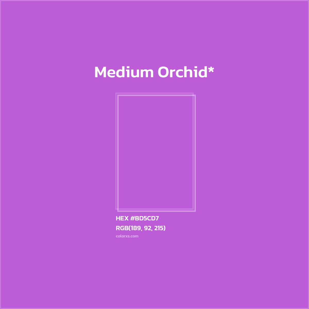 #BD5CD7 hex color. RGB, RYB, CMYK, HSL, HSV codes and color conversions. Matching color names, palettes, paints.