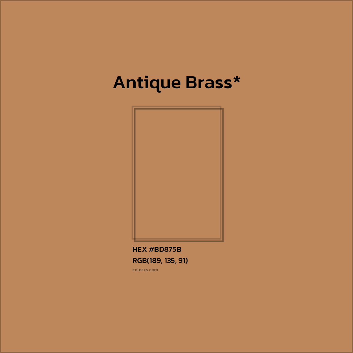 #BD875B hex color. RGB, RYB, CMYK, HSL, HSV codes and color conversions. Matching color names, palettes, paints.