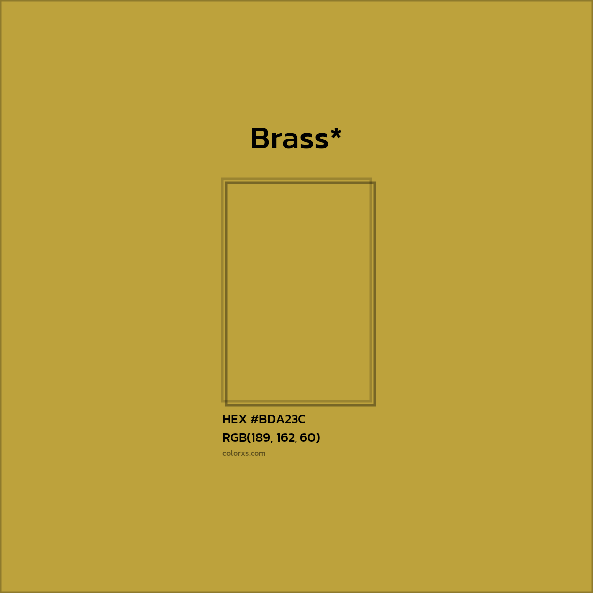 #BDA23C hex color. RGB, RYB, CMYK, HSL, HSV codes and color conversions. Matching color names, palettes, paints.
