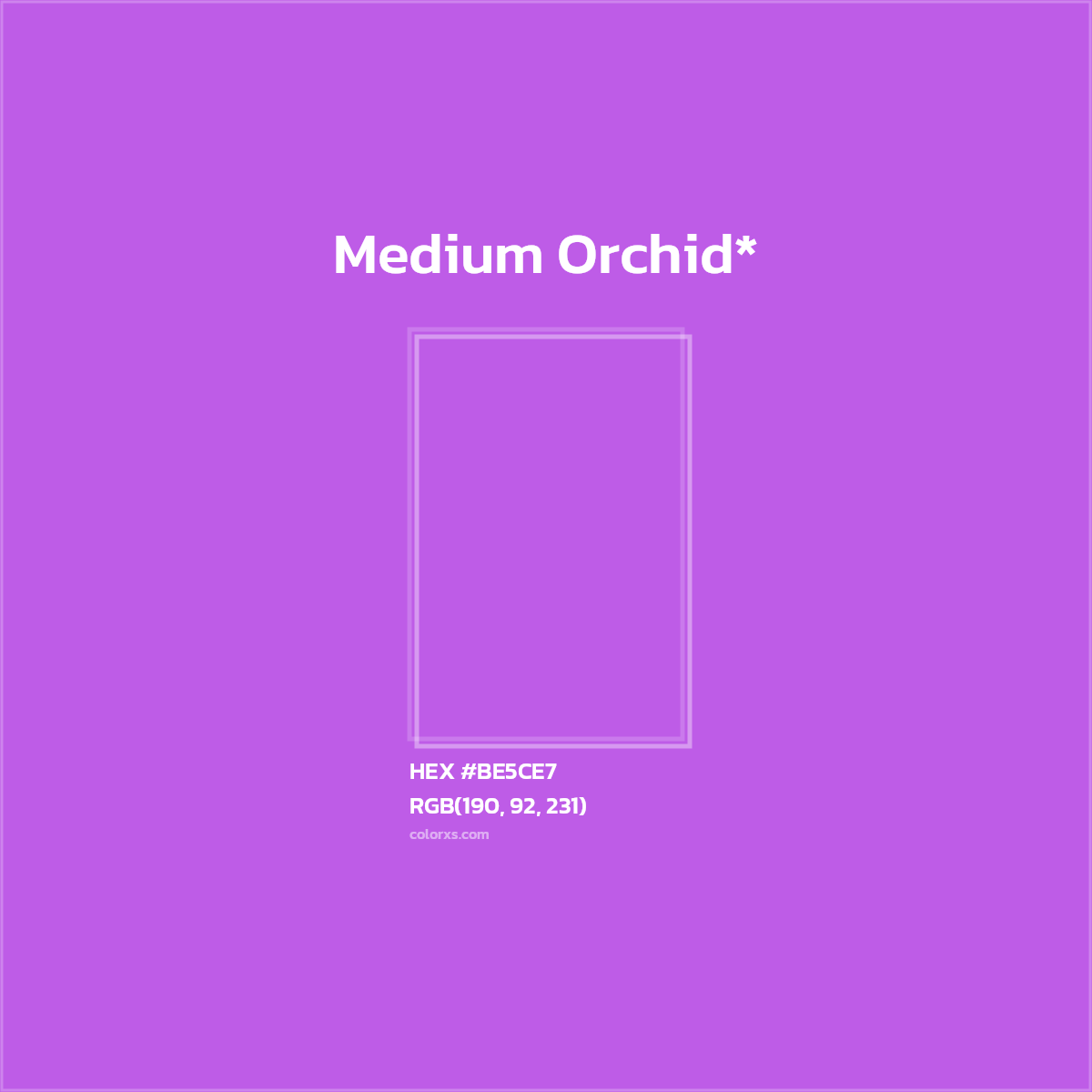 #BE5CE7 hex color. RGB, RYB, CMYK, HSL, HSV codes and color conversions. Matching color names, palettes, paints.