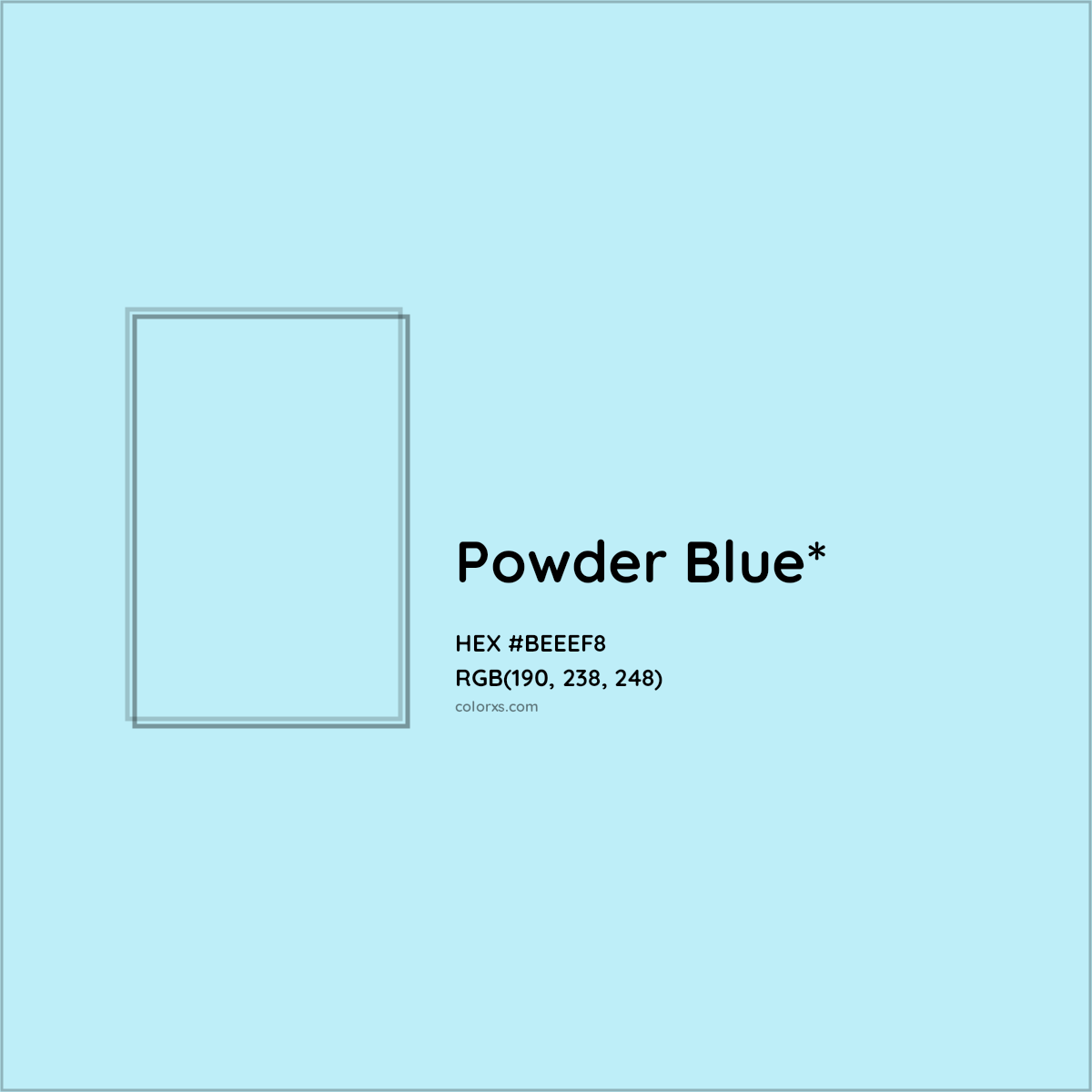 #BEEEF8 hex color. RGB, RYB, CMYK, HSL, HSV codes and color conversions. Matching color names, palettes, paints.