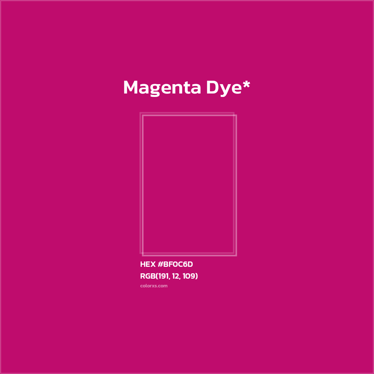 #BF0C6D hex color. RGB, RYB, CMYK, HSL, HSV codes and color conversions. Matching color names, palettes, paints.