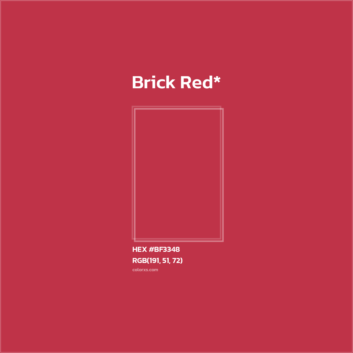 #BF3348 hex color. RGB, RYB, CMYK, HSL, HSV codes and color conversions. Matching color names, palettes, paints.