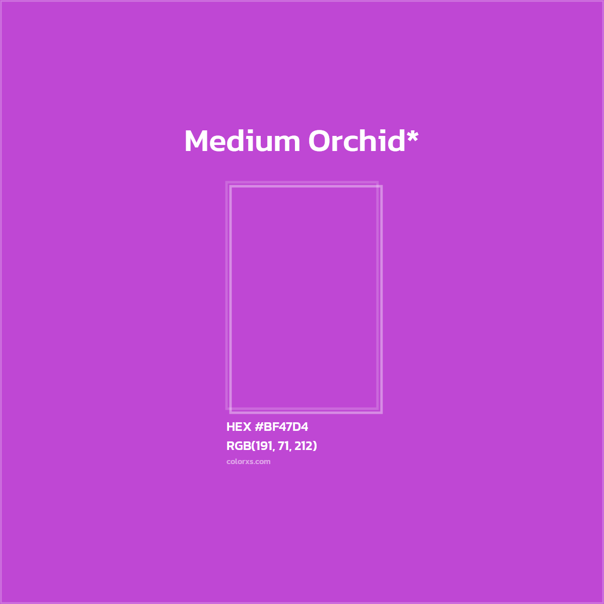 #BF47D4 hex color. RGB, RYB, CMYK, HSL, HSV codes and color conversions. Matching color names, palettes, paints.