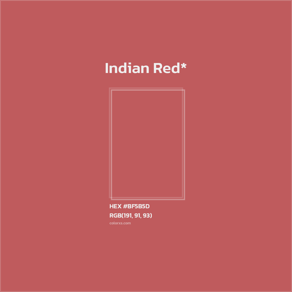 #BF5B5D hex color. RGB, RYB, CMYK, HSL, HSV codes and color conversions. Matching color names, palettes, paints.