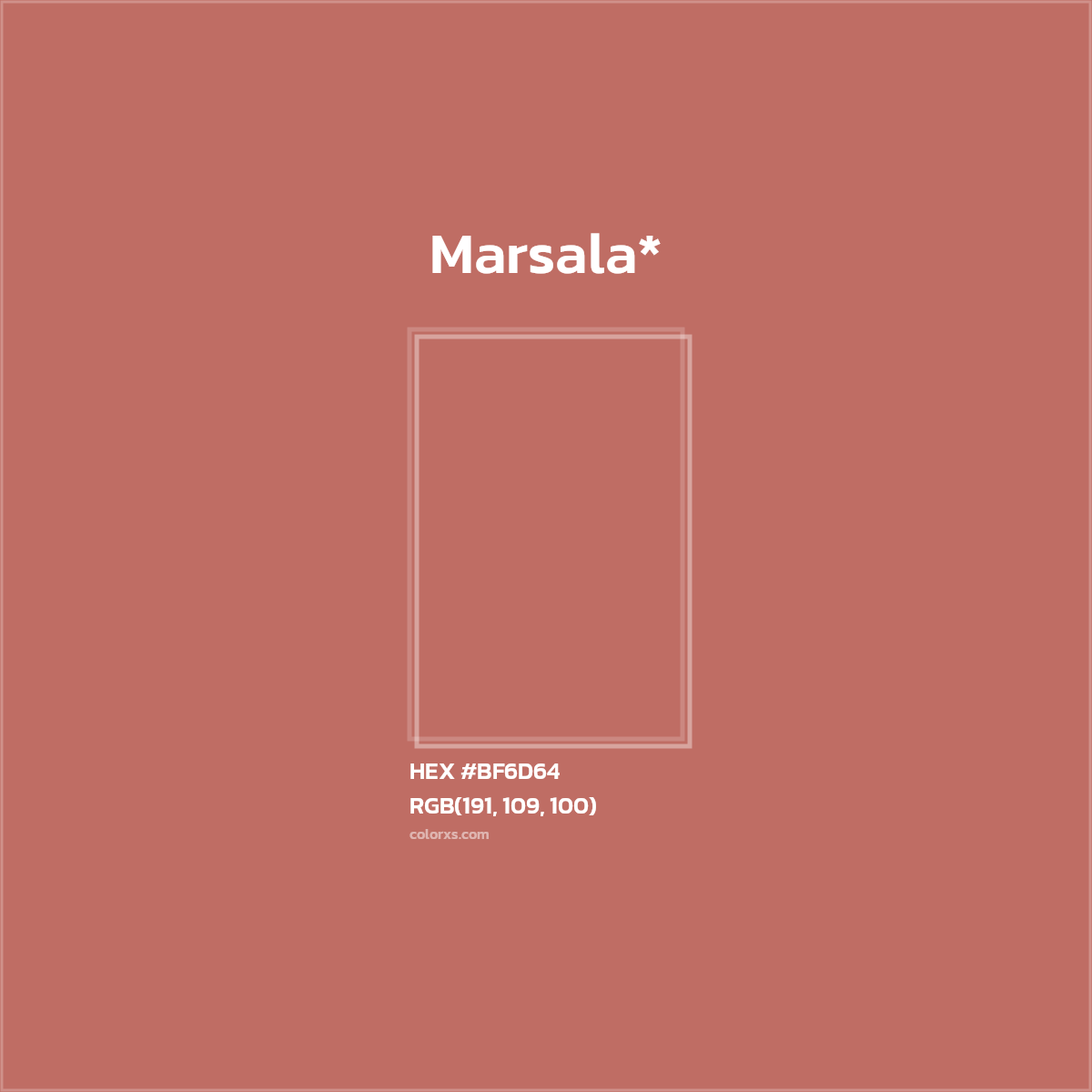 #BF6D64 hex color. RGB, RYB, CMYK, HSL, HSV codes and color conversions. Matching color names, palettes, paints.