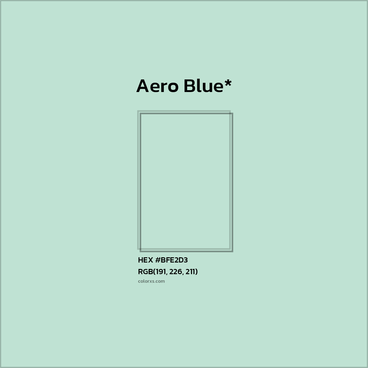 #BFE2D3 hex color. RGB, RYB, CMYK, HSL, HSV codes and color conversions. Matching color names, palettes, paints.