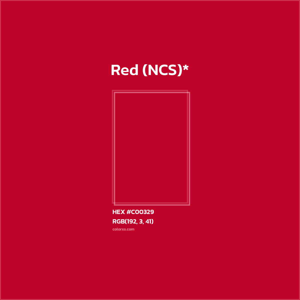 #C00329 hex color. RGB, RYB, CMYK, HSL, HSV codes and color conversions. Matching color names, palettes, paints.