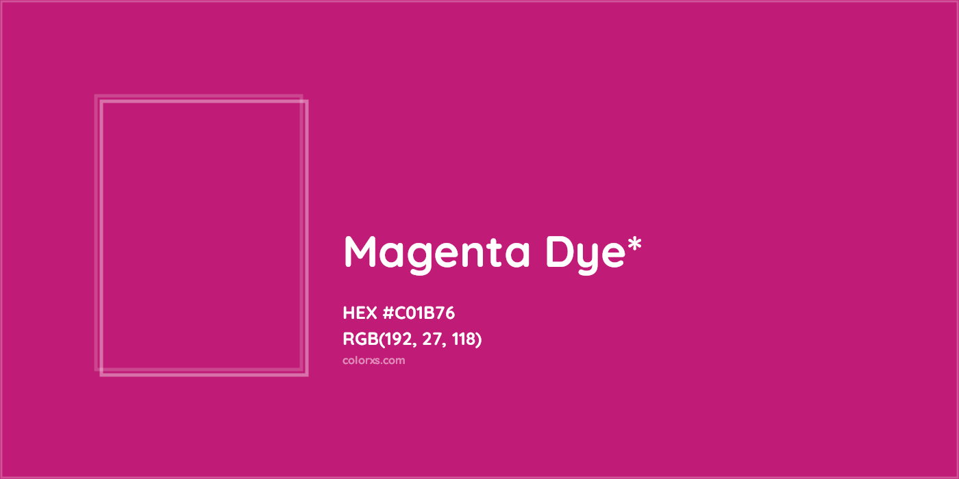 #C01B76 hex color. RGB, RYB, CMYK, HSL, HSV codes and color conversions. Matching color names, palettes, paints.