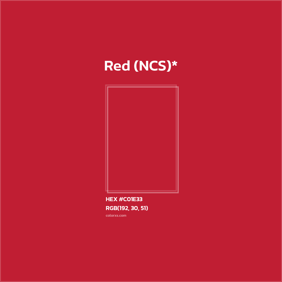 #C01E33 hex color. RGB, RYB, CMYK, HSL, HSV codes and color conversions. Matching color names, palettes, paints.