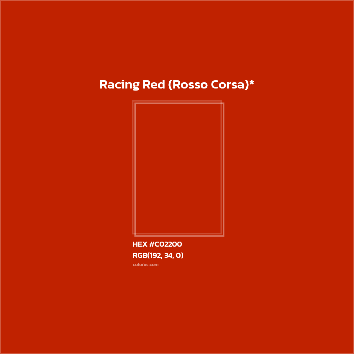#C02200 hex color. RGB, RYB, CMYK, HSL, HSV codes and color conversions. Matching color names, palettes, paints.
