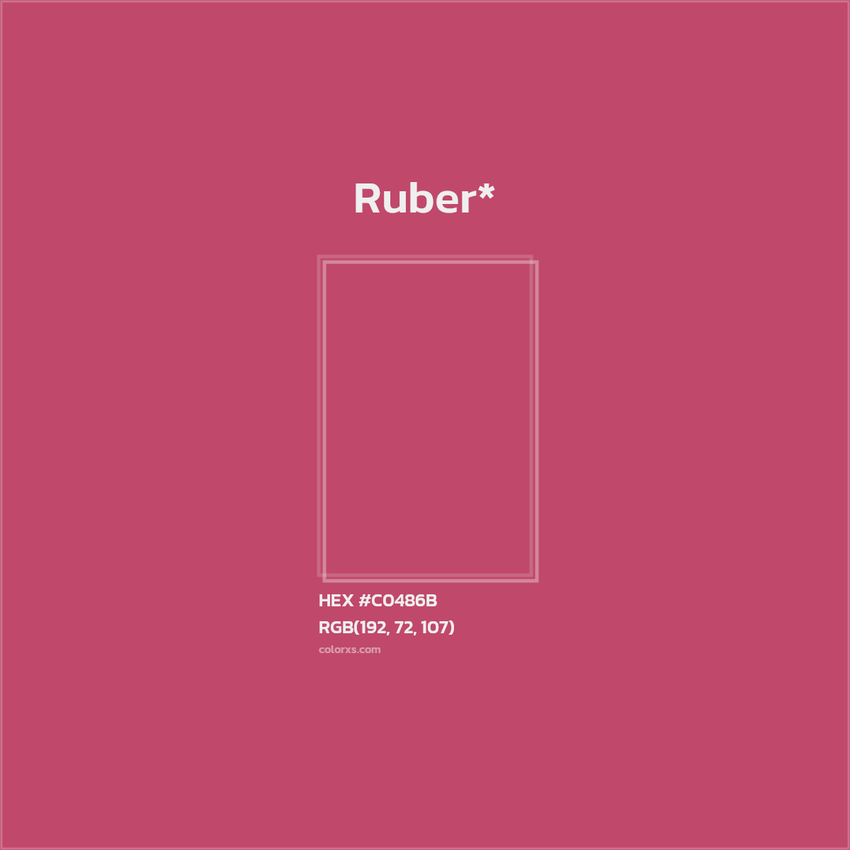 #C0486B hex color. RGB, RYB, CMYK, HSL, HSV codes and color conversions. Matching color names, palettes, paints.