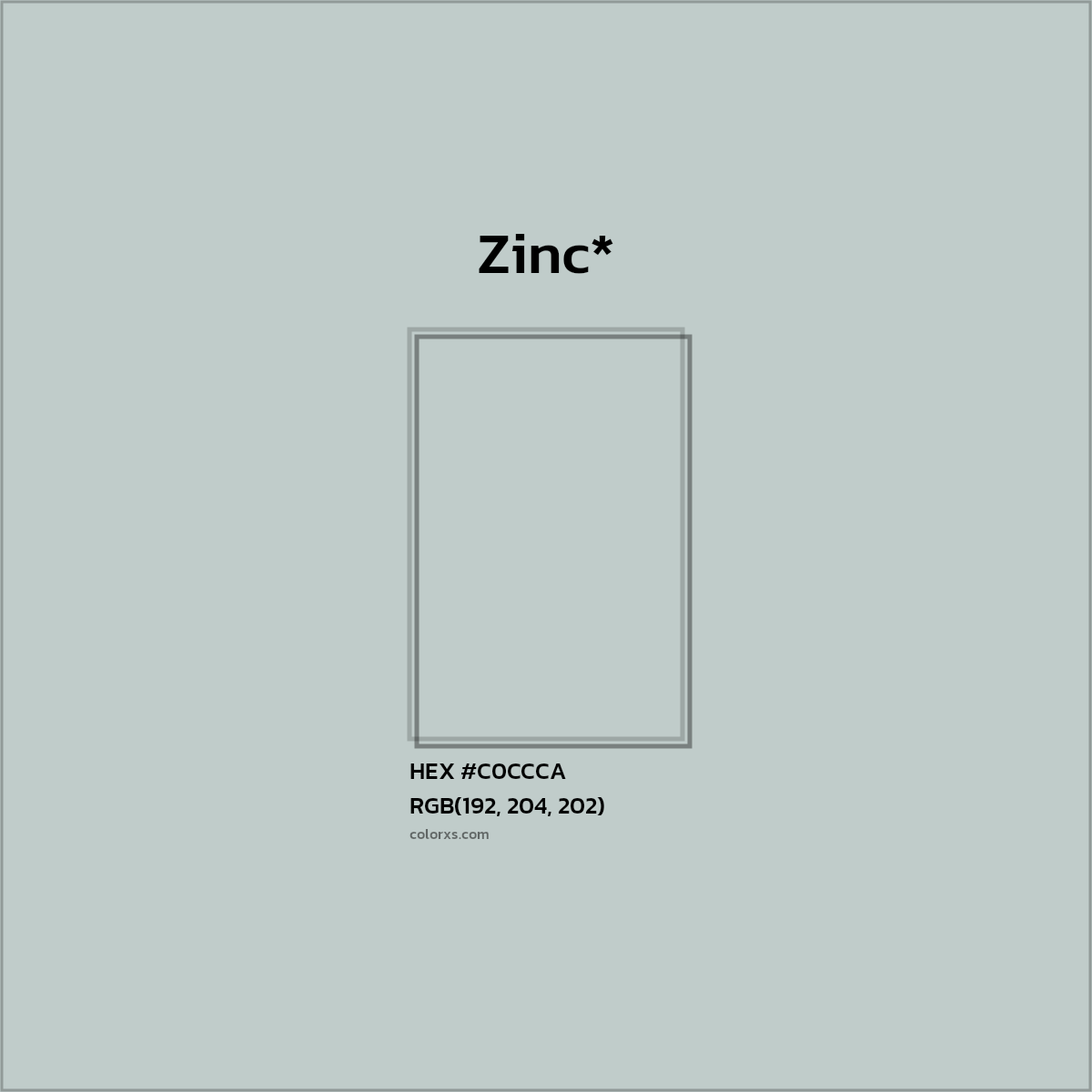 #C0CCCA hex color. RGB, RYB, CMYK, HSL, HSV codes and color conversions. Matching color names, palettes, paints.